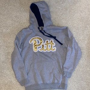 Pitt panthers hoodie gray with lined hood